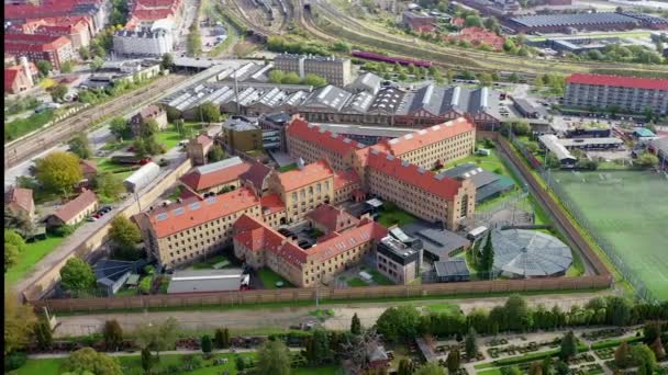Kodaň Dánsko Září 2019 Letecký Pohled Věznici Vestre Ležící Zélandu — Stock video