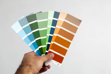 Renk örneklerini oda boyama için.