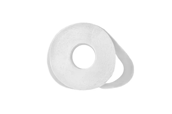 White Toilet Paper White Background Isolated Close One Circle Soft — Stock Photo, Image