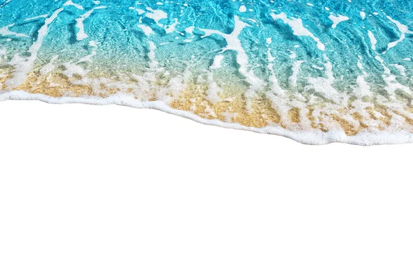 Синий Рисунок Морских Волн Белом Фоне Изолированный Общего Вида Сверху — стоковое фото