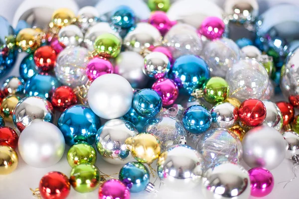 Christmas New Year Pattern Ornament Bright Multi Colored Decorative Glass — Stock Photo, Image