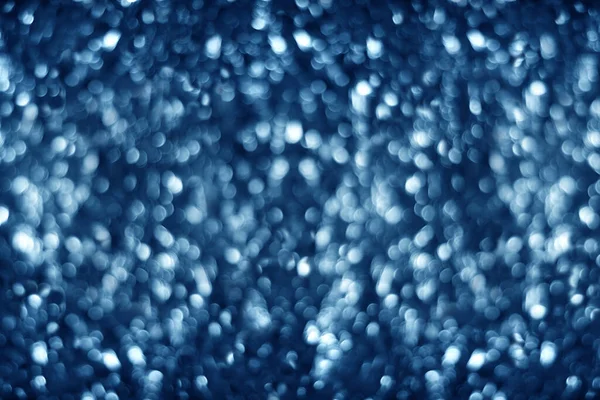 Blurred Blue Shiny Glitter Bokeh Background Defocused Soft Silver Blue — Stock Photo, Image