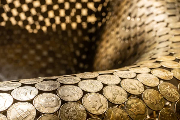 Monete Che Sono State Costruite Sedie — Foto Stock
