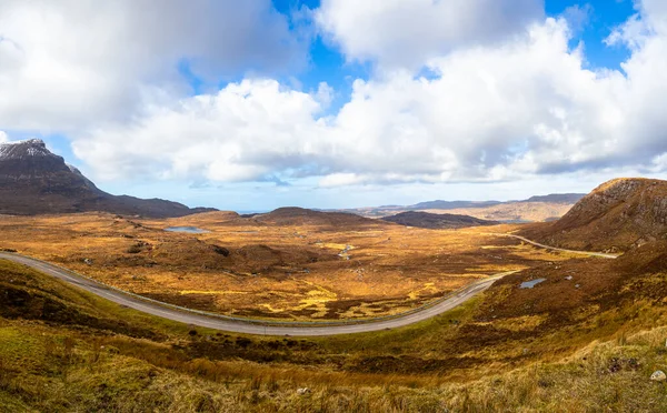 Camino Sinuoso Través Vally Escocés — Foto de Stock