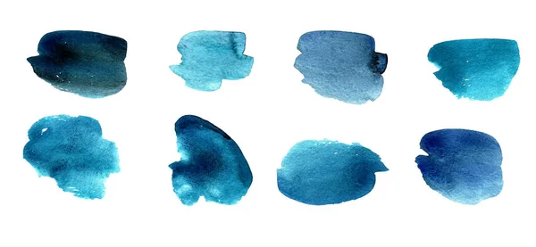 Penseelstreken Verschillende Tinten Blauw — Stockfoto