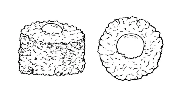 Tartar Este Servit Gălbenuș Crud Vase Carne — Vector de stoc