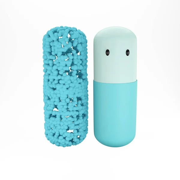 Capsule Pillole Chimica Antibiotico Sano Medicina Rendering — Foto Stock