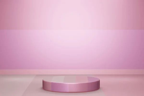 Pink Studio Και Stand Pedestal Βάθρο Στο Εσωτερικό Του Δαπέδου — Φωτογραφία Αρχείου