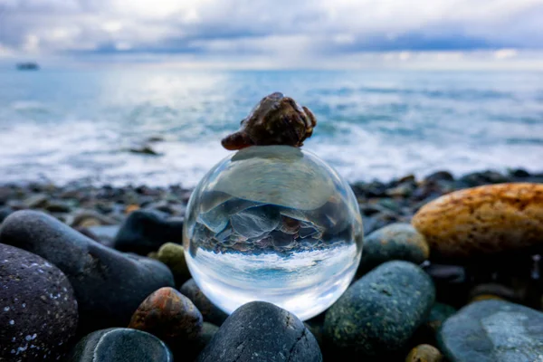 Lensball View Amazing Nature — Stock Photo, Image