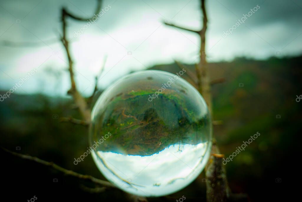 Lensball view of amazing nature