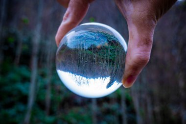 Yeşil doğa lensball görünümü