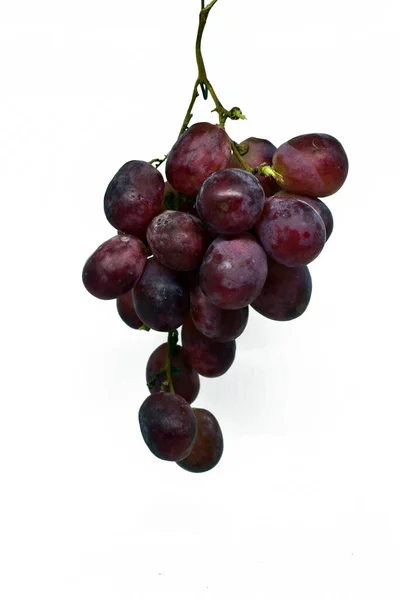 Uva Fresca Fruta Isolada Sobre Fundo Branco Caminho Recorte Imagem — Fotografia de Stock