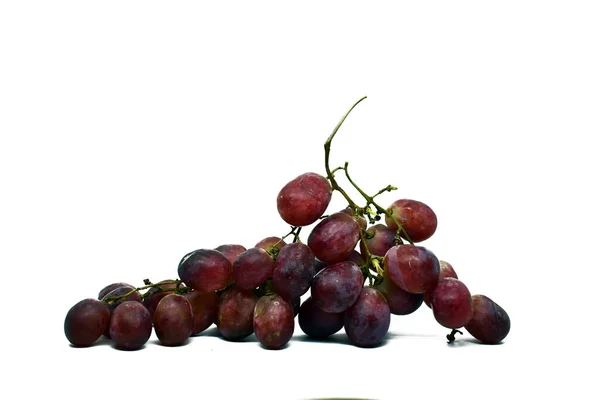 Fresh Grapes Fruit Isolated White Background Clipping Path Image Large — Stock Photo, Image