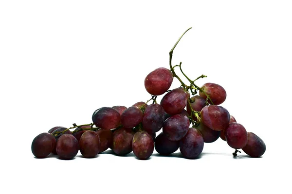 Raisins Frais Fruits Isolé Sur Fond Blanc Chemin Coupure Image — Photo