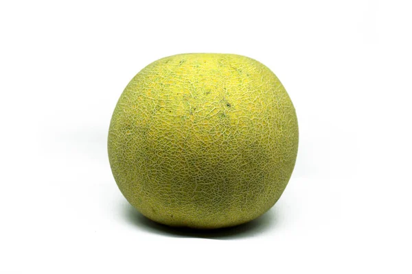 Fruto Melón Cantaloupe Aislado Sobre Fondo Blanco — Foto de Stock