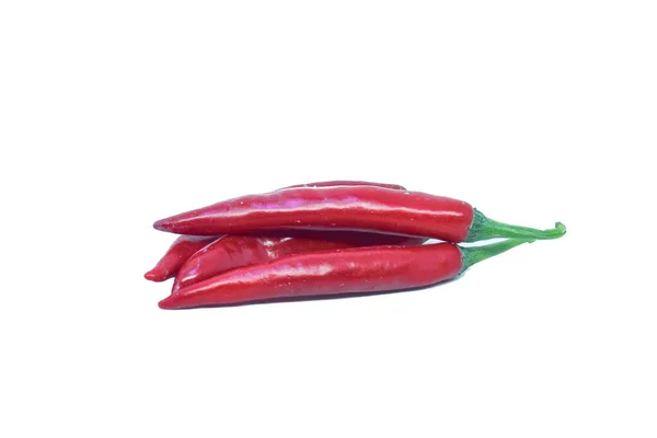 Grupo Chiles Rojos Aislados Sobre Fondo Blanco Como Elemento Diseño —  Fotos de Stock