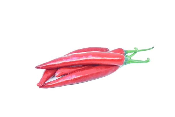 Grupo Chiles Rojos Aislados Sobre Fondo Blanco Como Elemento Diseño —  Fotos de Stock