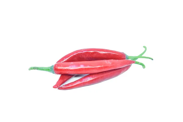 Grupo Chiles Rojos Aislados Sobre Fondo Blanco Como Elemento Diseño —  Fotos de Stock