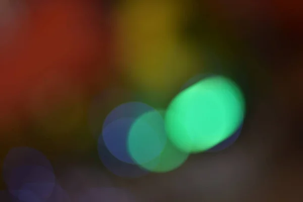 Bokeh Berwarna Dengan Lampu Neon Pada Malam Hari Gerakan Gerakan — Stok Foto