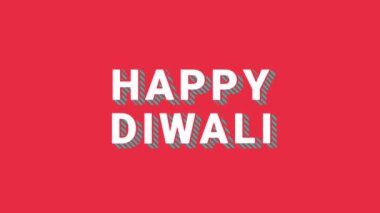 Happy Diwali text animation .