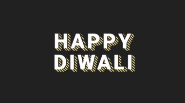 Happy Diwali text animation .