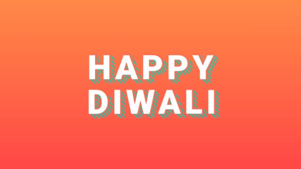 Happy Diwali Text Animation — Stockvideo