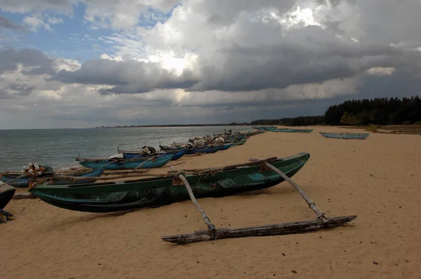 Barcos Pesca Pasikuda Sri Lanka — Foto de Stock