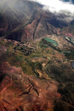 Peru üzerindeki hava manzarası