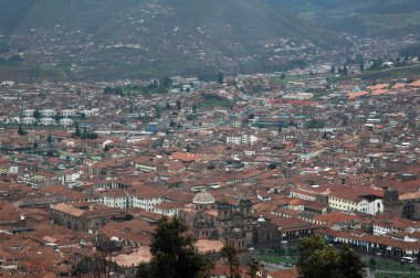  Cusco Peru 'nun panoramik görünümü