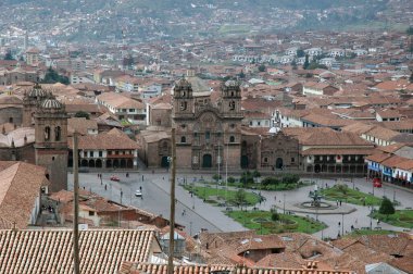  Cusco Peru 'nun panoramik görünümü