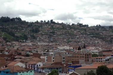  Cusco Peru 'nun panoramik görünümü