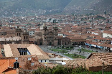  Cusco Peru 'nun panoramik görünümü