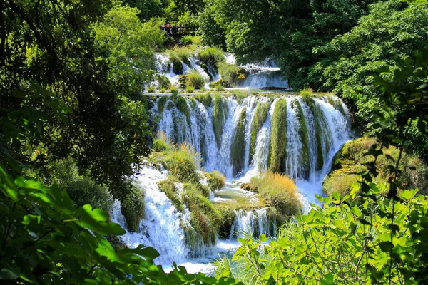 Cachoeiras Krka National Park Croácia Bela Natureza Água Azul Turquesa — Fotografia de Stock