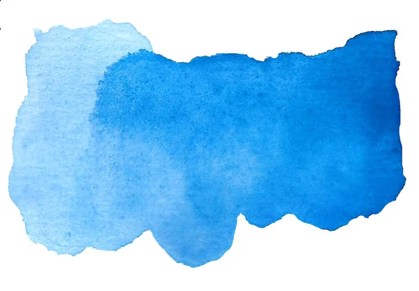 Djupblå akvarell penseldrag, element för din design — Stockfoto