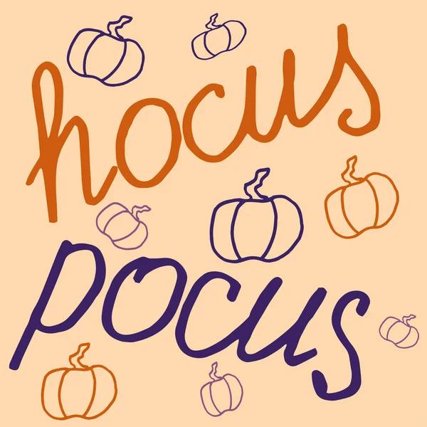 Halloween Hocus Pocus Podepsat Text Nad Štětcem Malovat Abstraktní Pozadí — Stockový vektor