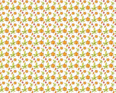 Renkli sonbahar yaprakları ile pürüzsüz desen.