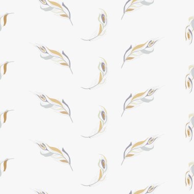 Tavus kuşu tüylerinde kusursuz desen, tam grafik bir şekilde. Vektör illüstrasyonu.