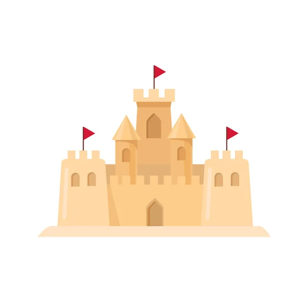 Castelo Areia Desenhos Animados Ilustração Estoque Vetorial —  Vetores de Stock