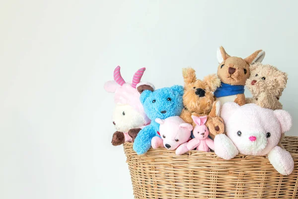 Teddy Bears Gang Basket — Stock Photo, Image