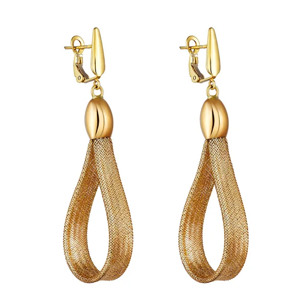 Pendientes Mujer Moda Oro Regalo Joyería Mujer — Foto de Stock