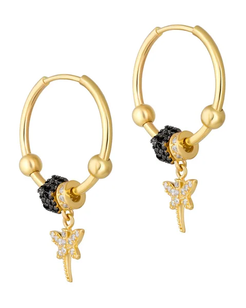 Mode Oorbellen Voor Vrouwen Goud Juweliersgeschenk Voor Vrouwen — Stockfoto