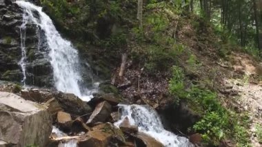 dağ ve orman şelale akışlarında