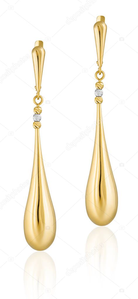 fashion women's earrings in gold. women's jewelery gift