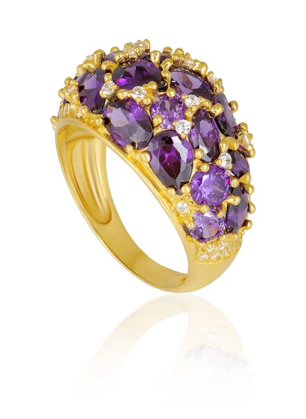 Original Anillo Femenino Oro Regalo Precioso Para Una Mujer — Foto de Stock