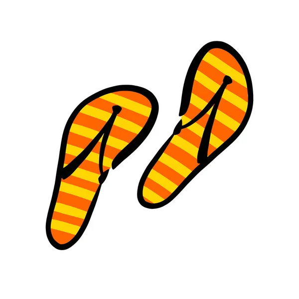 Dibujado verano rayas amarillas anaranjadas pizarras sobre un fondo blanco aislado. Ilustración vectorial para logotipos, iconos . — Vector de stock