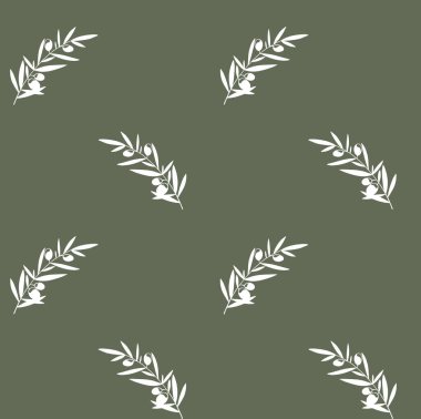 Yapraklı ve zeytinli dal