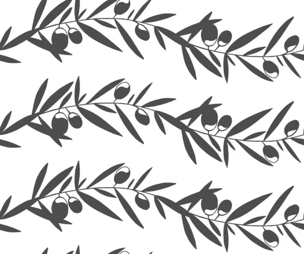 Rama con hojas y aceitunas — Archivo Imágenes Vectoriales