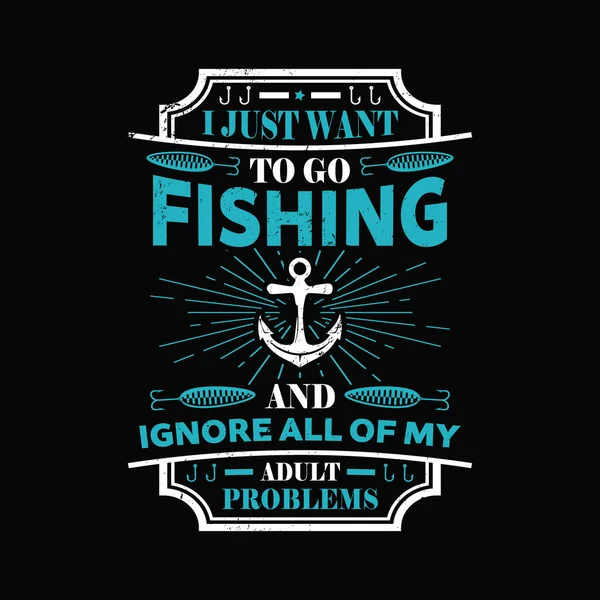 Σχεδιασμός Πουκάμισων Αλιείας Διανυσματικών Γραφικών Τυπογραφικών Αφισών Shirt — Διανυσματικό Αρχείο