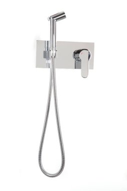 Çelik duş seti. Krom kaplama, duş takımı, duvara monte edilmiş bidet musluğu. Fyeer Yeni Termostatik Duş Karıştırıcı Musluğu ve Bidet Spreyi.