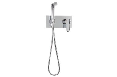 Çelik duş seti. Krom kaplama, duş takımı, duvara monte edilmiş bidet musluğu. Fyeer Yeni Termostatik Duş Karıştırıcı Musluğu ve Bidet Spreyi.